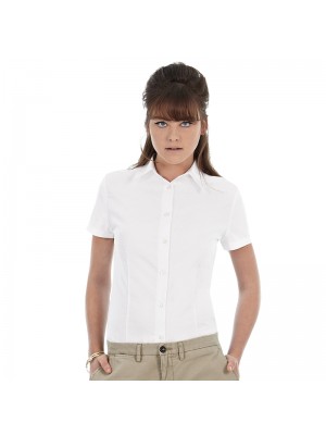 Plain Oxford short sleeve /women B&C 135 GSM